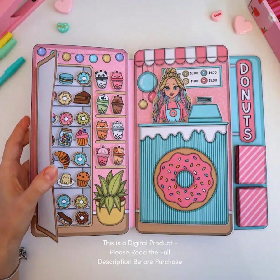 Art Craft Book - Perlengkapan Bermain Peran Toko Donat, Buku