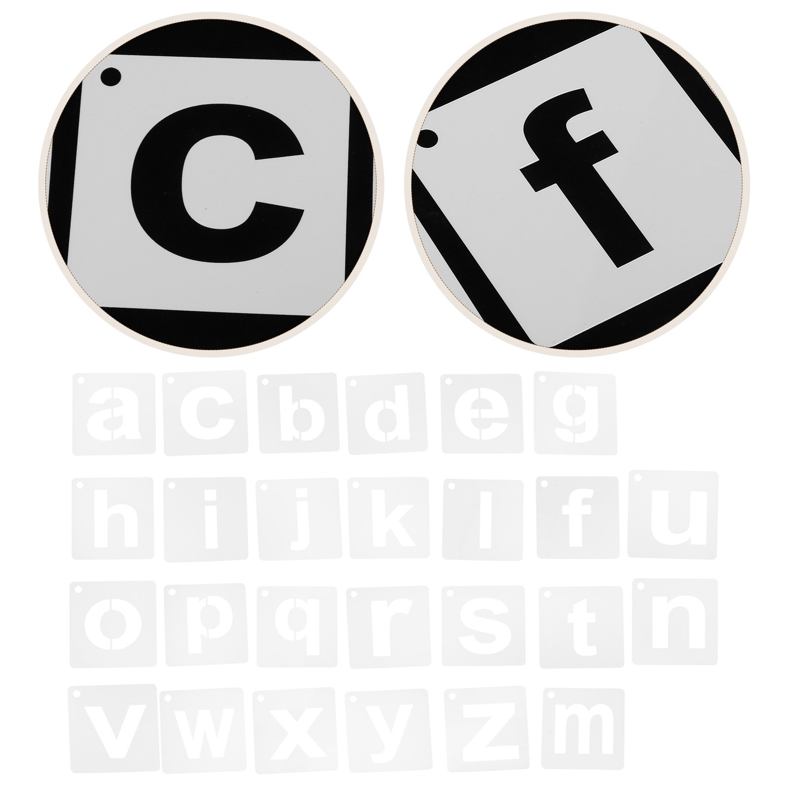 Art Craft Letter A - 1Set Stencil Alfabet A-Z yang Dapat