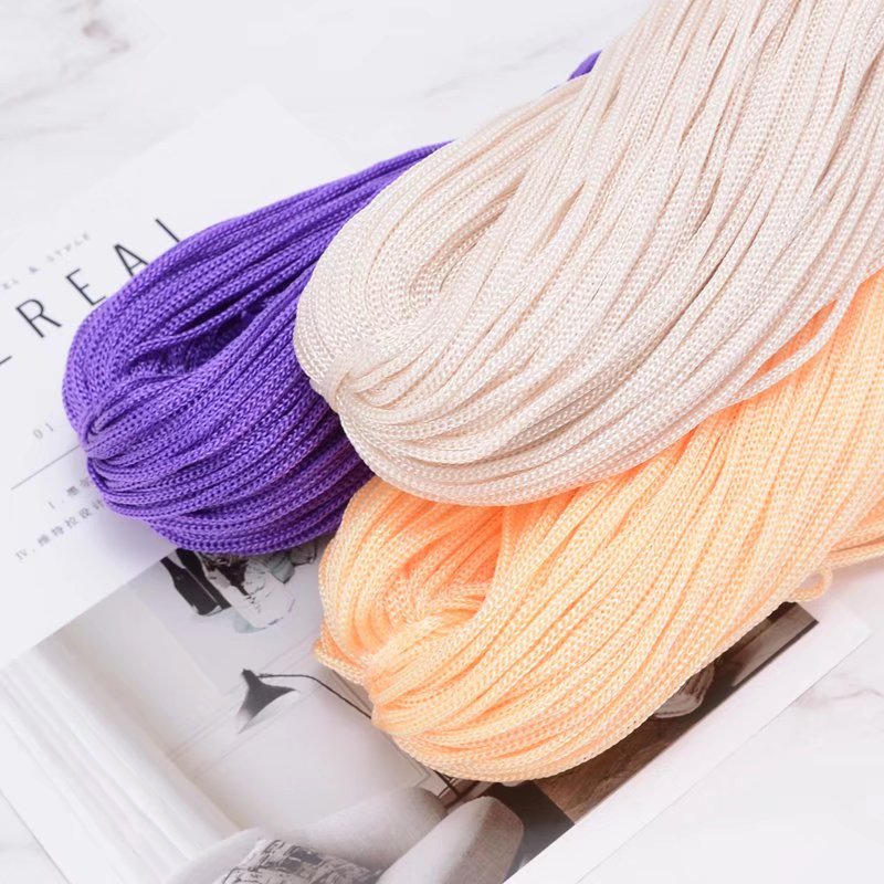 Macrame Cord Cotton - 200M 3mm renda kabel nilon tali