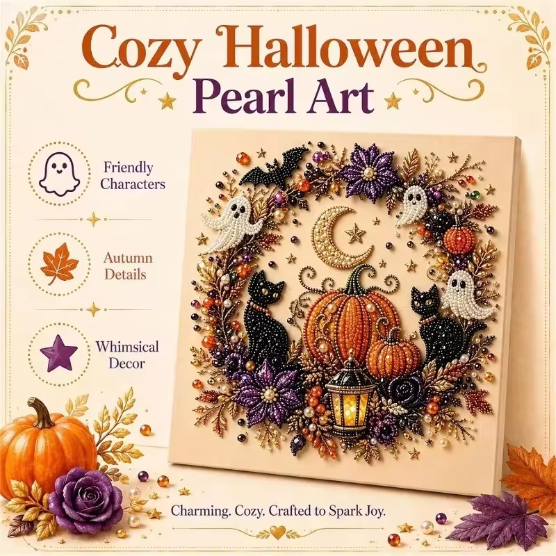 Art Craft Halloween - @Halloween Ghost Pearl Art Kit untuk