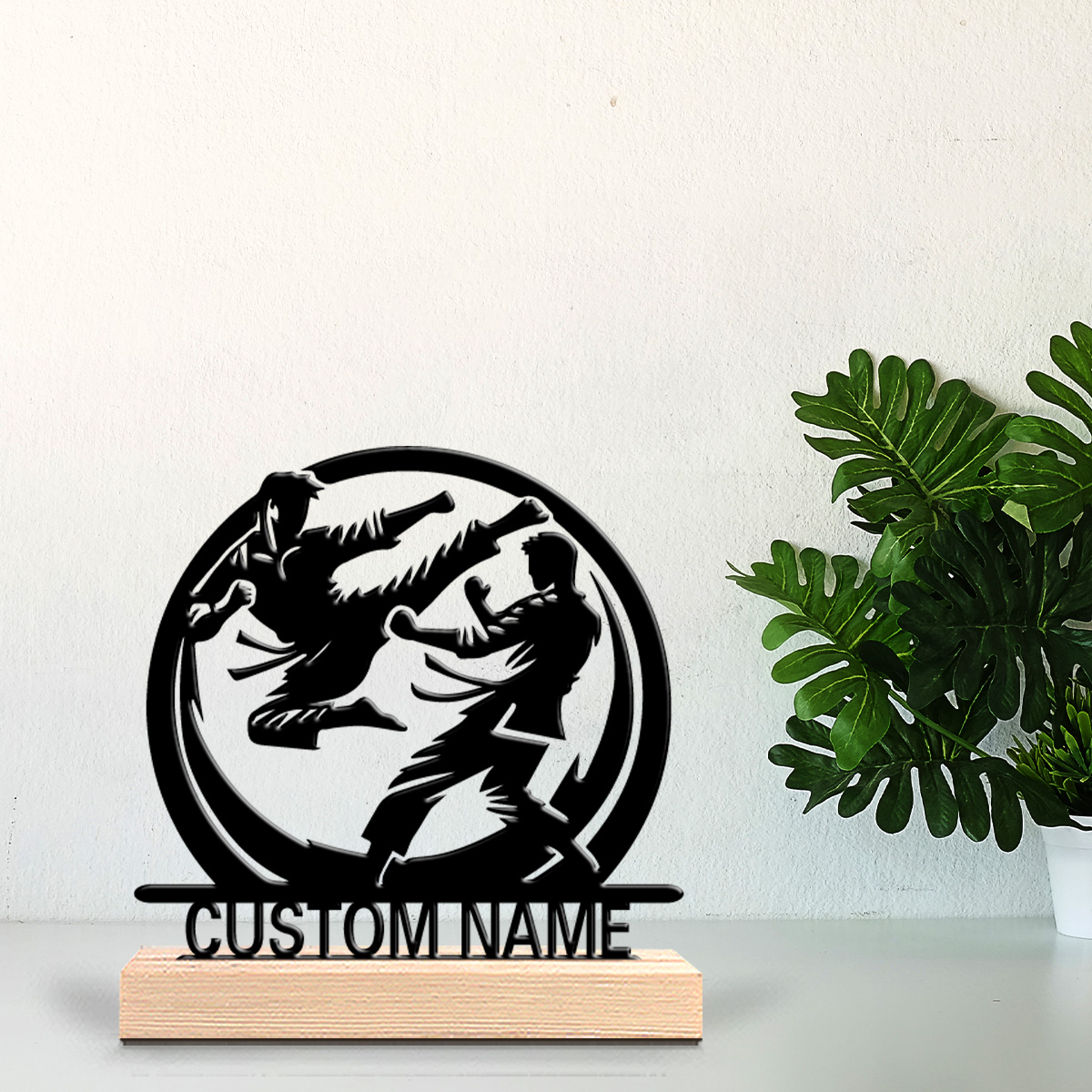 Art Craft Letter A - 1pc Patung Logam Taekwondo Custom Huruf,