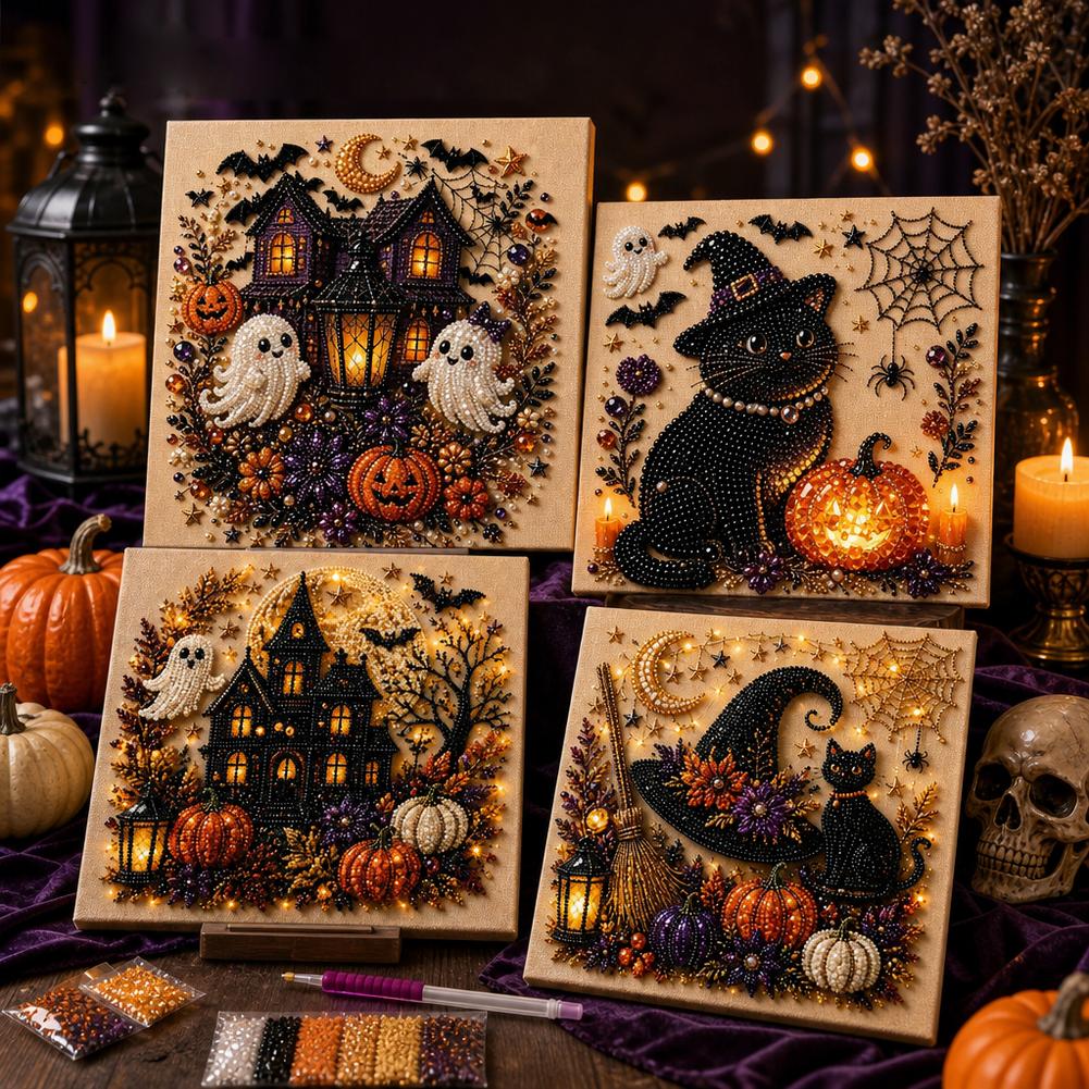 Art Craft Halloween - Kit Seni Mutiara 3D Hantu &