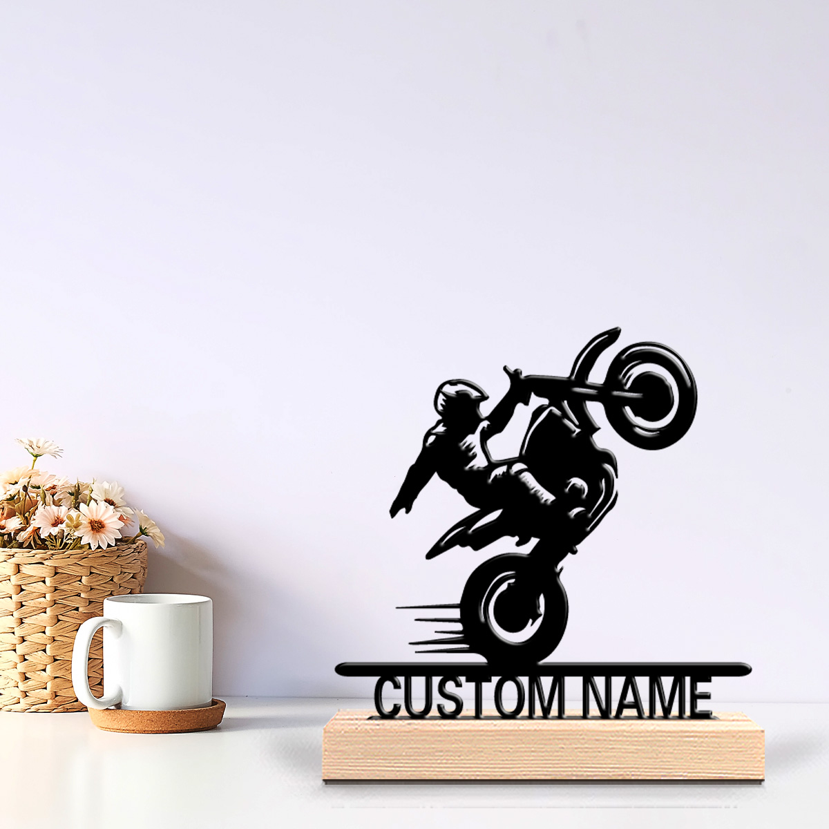 Art Y Craft - 1pc Patung Logam Sepeda Motor Sederhana