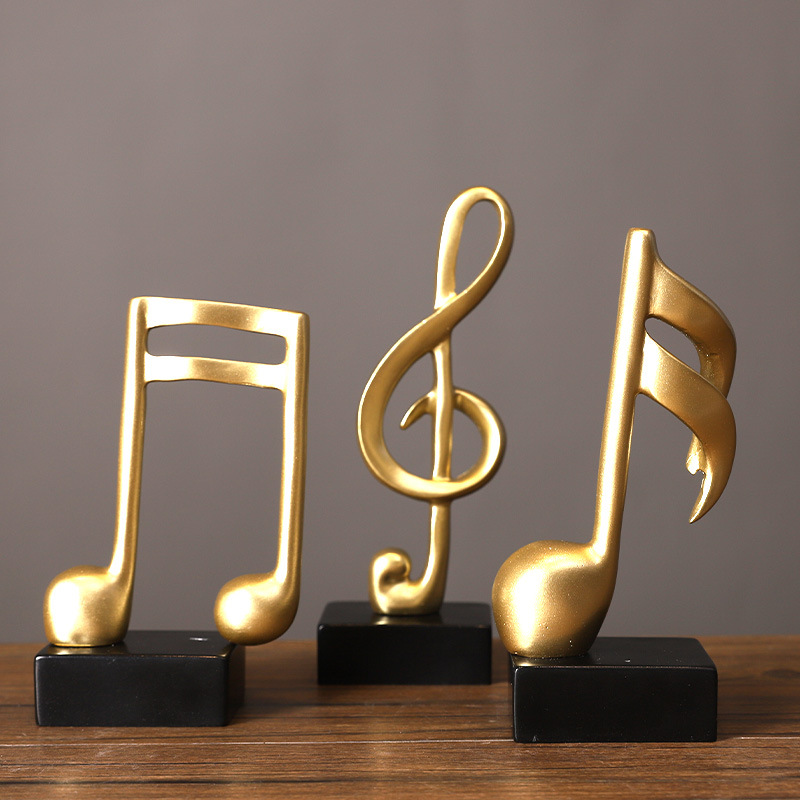 Art Craft Room Ideas - Y Patung Catatan Musik Resin Minimalis