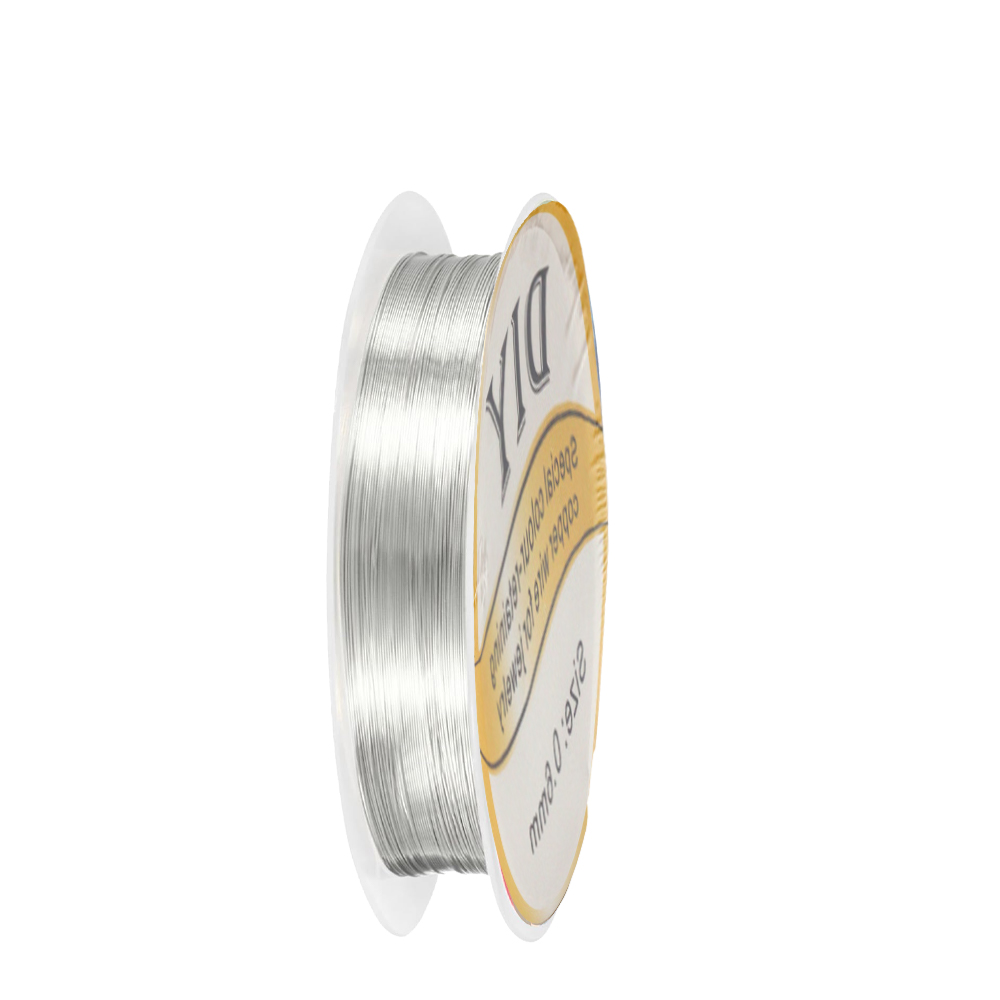 Art Craft Wire - 1 Rol Kawat Tembaga Perak 0.3/0.4/0.5/0.6/0.8Mm