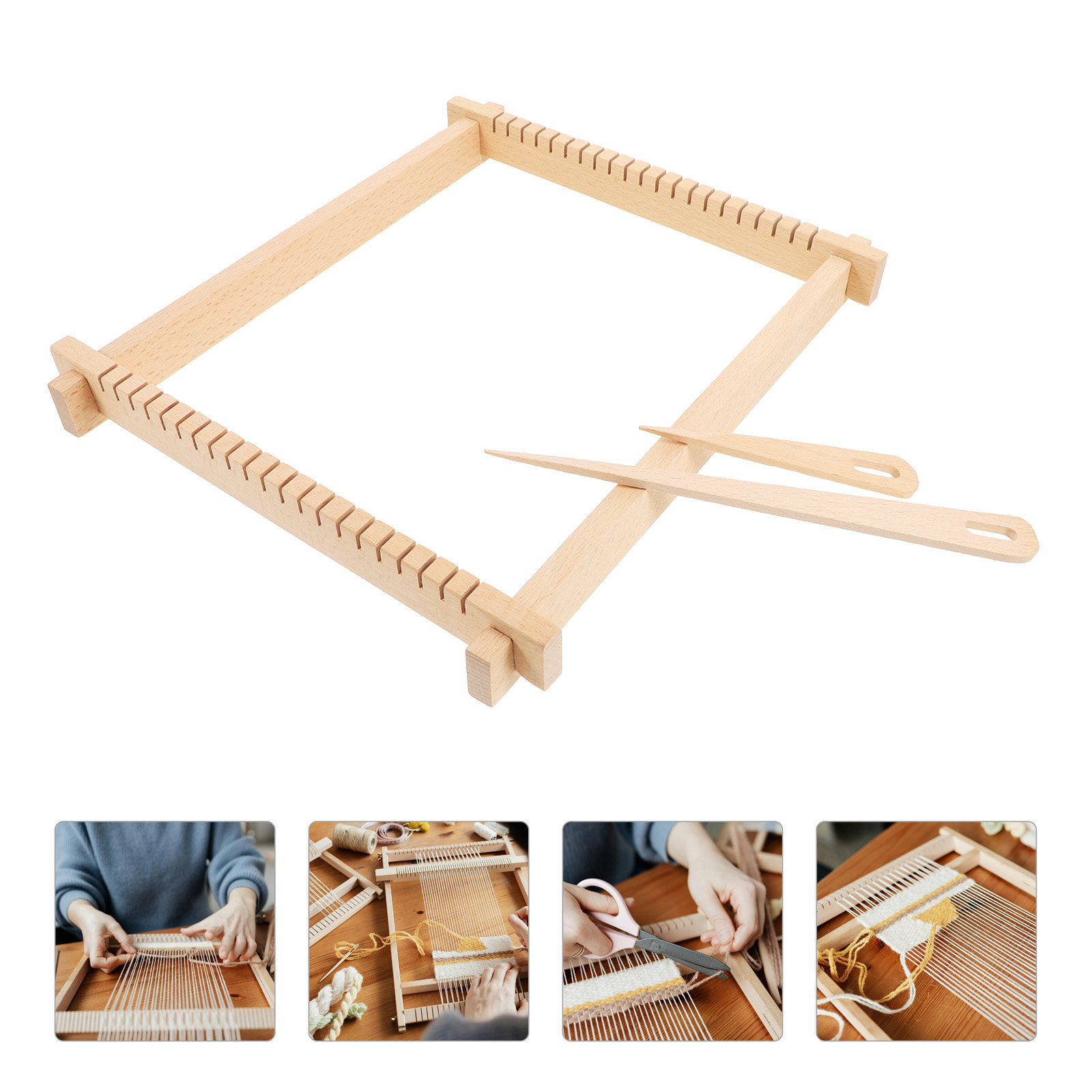 Loom Weaving Frame - 1Set Kit Tenun Bingkai Kayu untuk