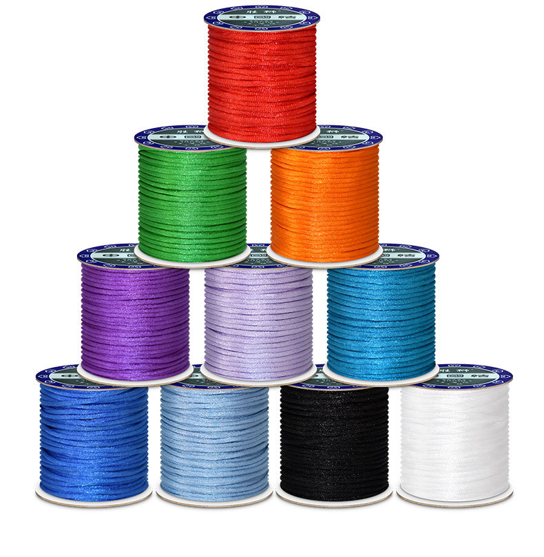 Macrame Cord Cotton - 1.5Mm 2Mm 2.5Mm Nilon Katun Hitam