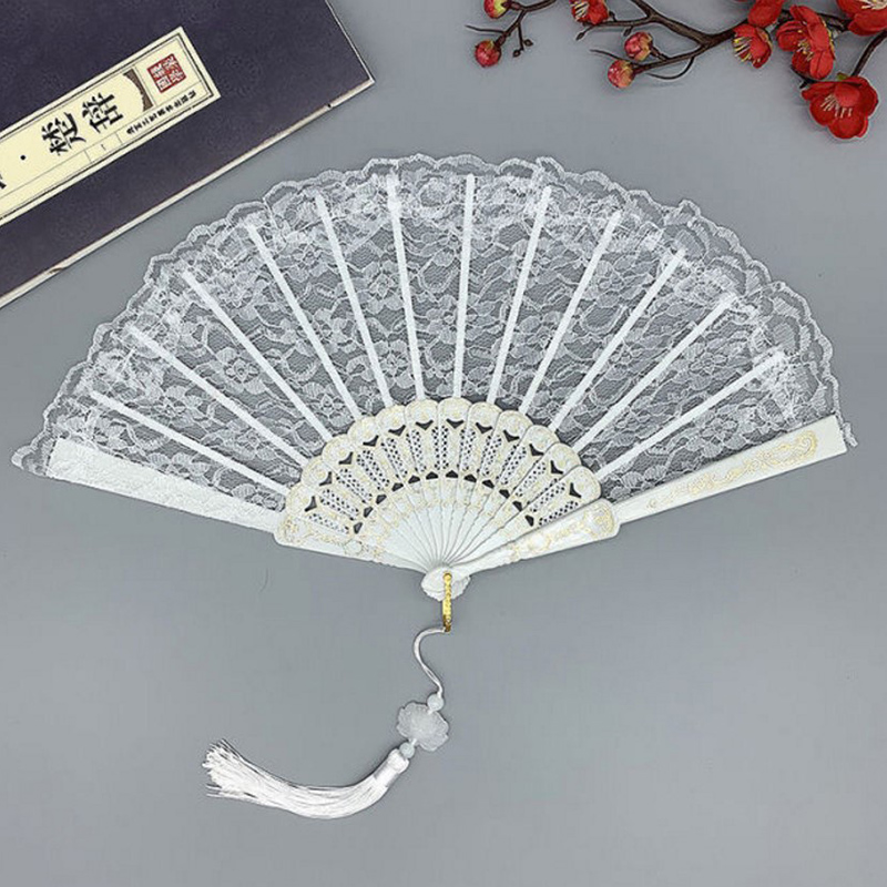 Chinese Art Craft - Kipas Lipat Renda Pola Cina Jepang