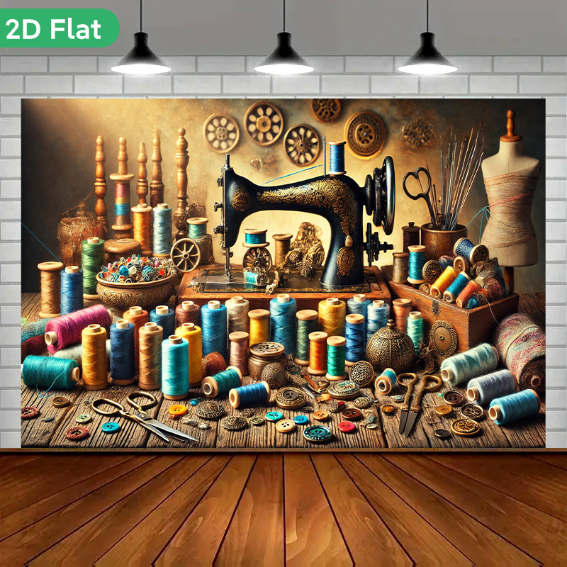 Art Craft Workshop - Tapestry Dinding Atelier Jahit Retro Vintage,
