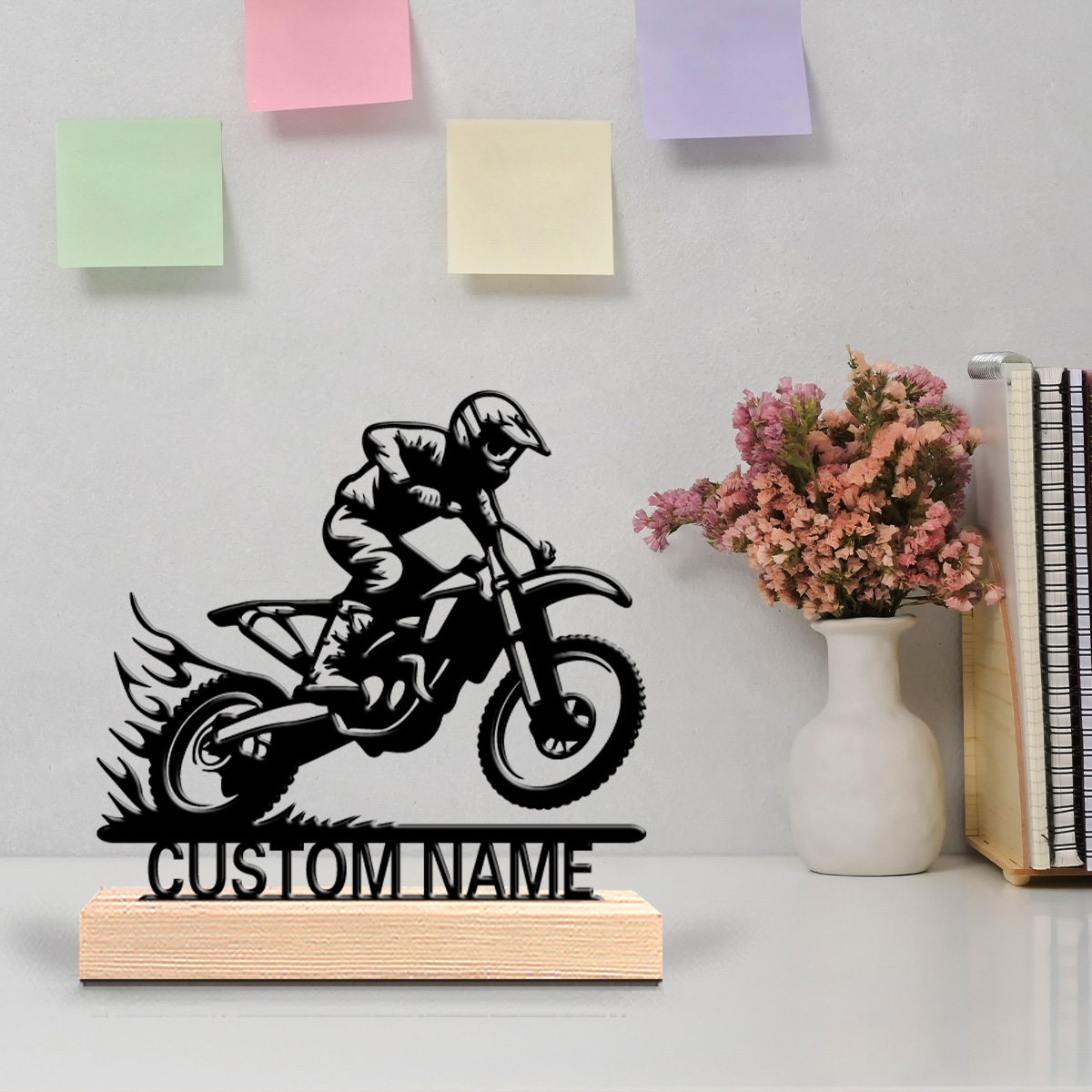 Art Y Craft - 1pc Patung Timah Nama Kustom Pengendara