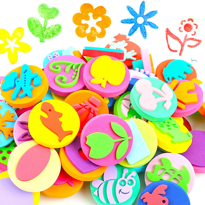 Art Craft 5 Year Old - 6 buah/kantong stempel busa untuk lukisan