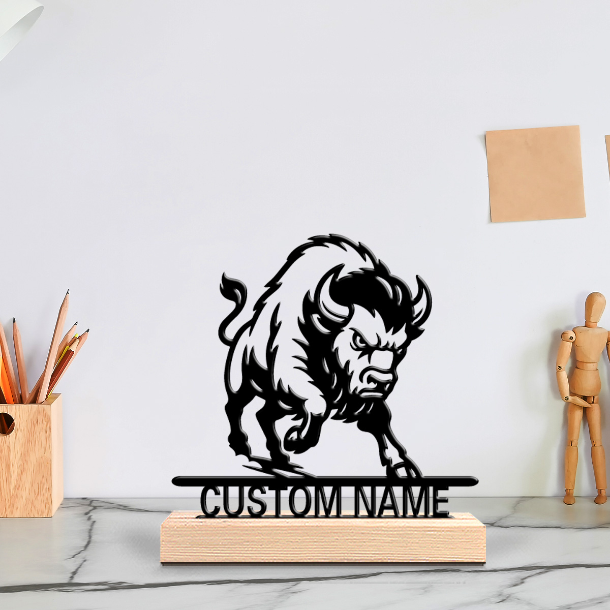 Art Y Craft - 1pc Patung Singa Minimalis Logam dengan