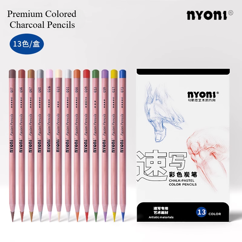 Chalk Pastel Set - NYONI pensil arang warna Premium, kapur