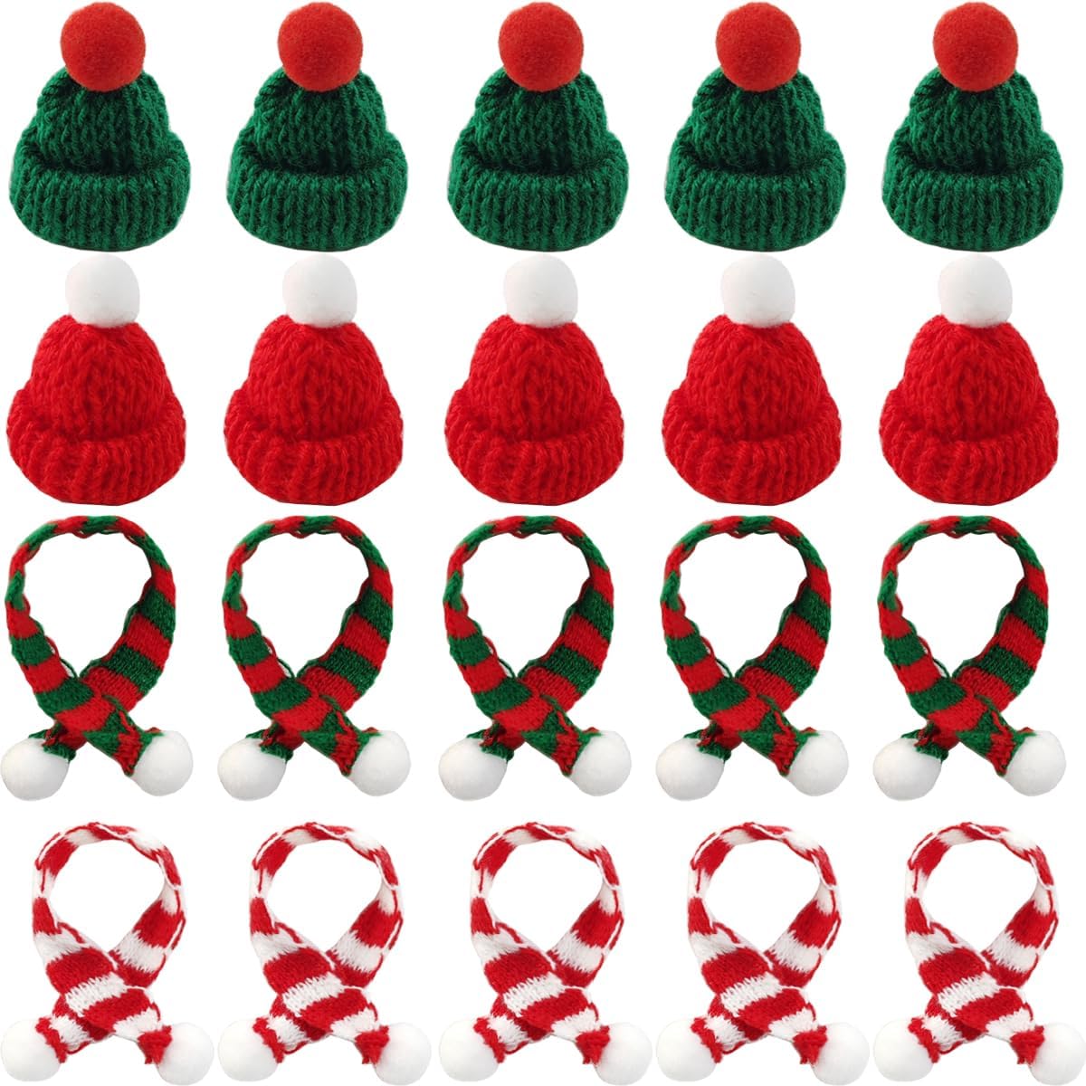 32PCS Mini Topi Rajut Mini Set - Art Craft Christmas Tree ulasan dan harga