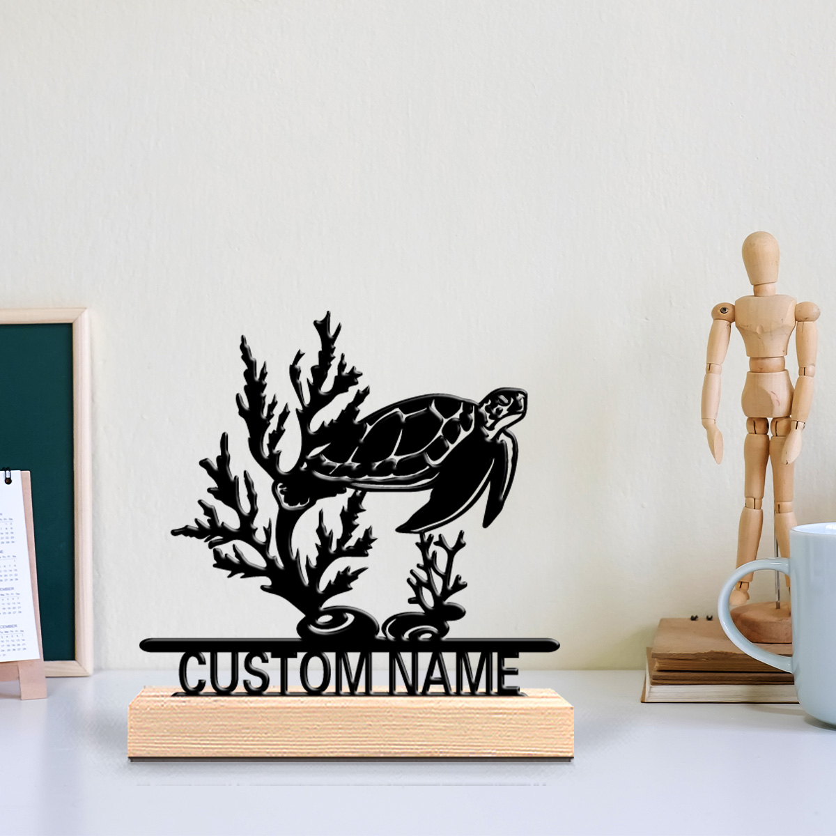 1pc Patung Logam Kura-kura Lau - Art Craft Letter A ulasan dan harga