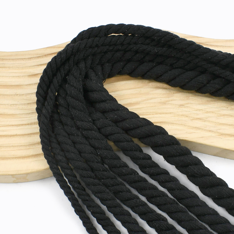 Tali Katun Hitam 1-5M 5-20mm,  - Macrame Cord Cotton ulasan dan harga