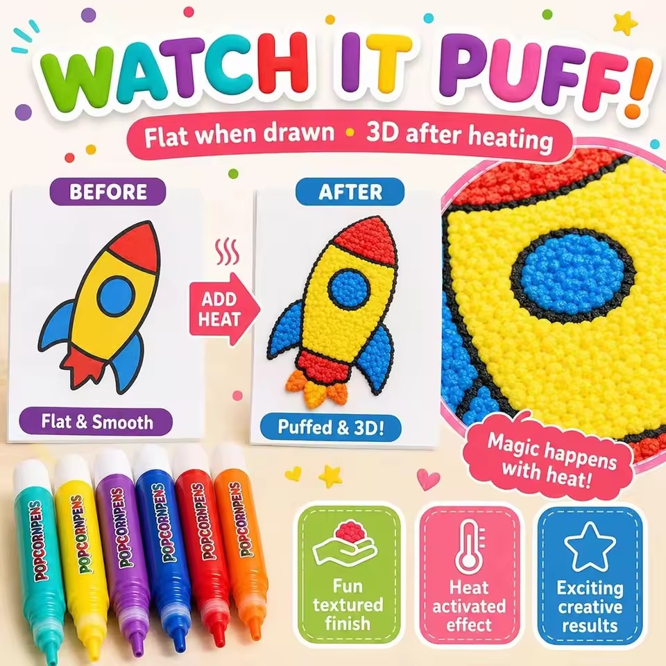 Set Pena Popcorn Puffy, Kit Sp - Art Craft Book ulasan dan harga