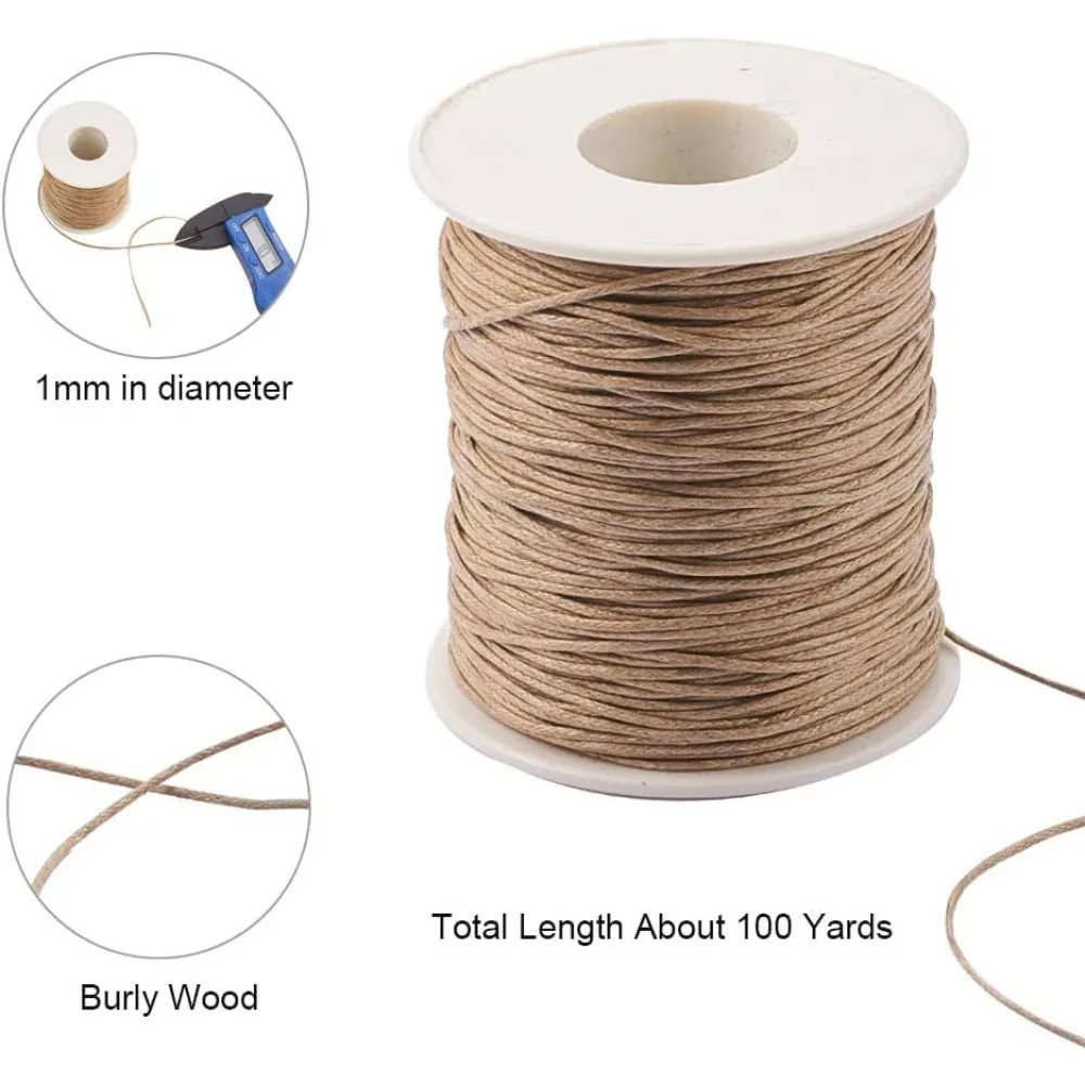 100 yard benang katun wax, ben - Macrame Cord Cotton ulasan dan harga