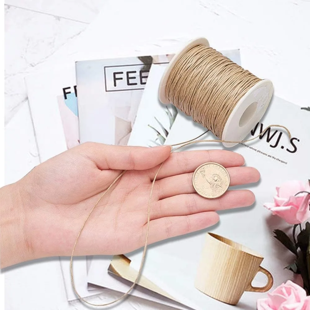 100 yard benang katun wax, ben - Macrame Cord Cotton ulasan dan harga