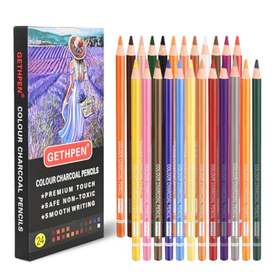 Set Pensil Arang Berwarna, 24  - Chalk Pastel Set ulasan dan harga