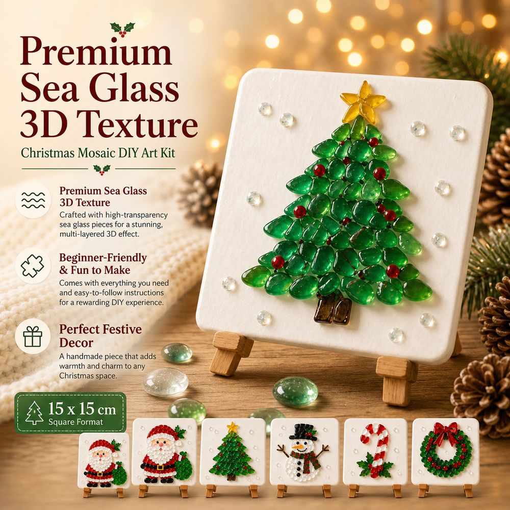 Kit Seni DIY Mosaik Natal Moti - Art Craft Christmas Tree ulasan dan harga