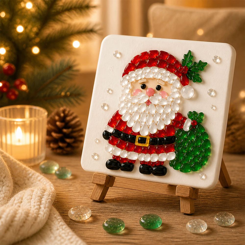 Kit Seni DIY Mosaik Natal Moti - Art Craft Christmas Tree ulasan dan harga