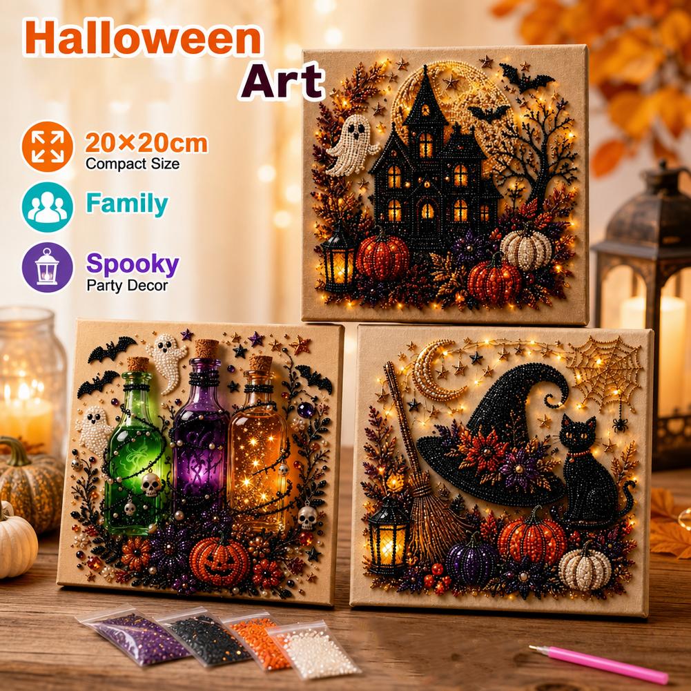 Kit Seni Mutiara 3D Hantu & La - Art Craft Halloween ulasan dan harga