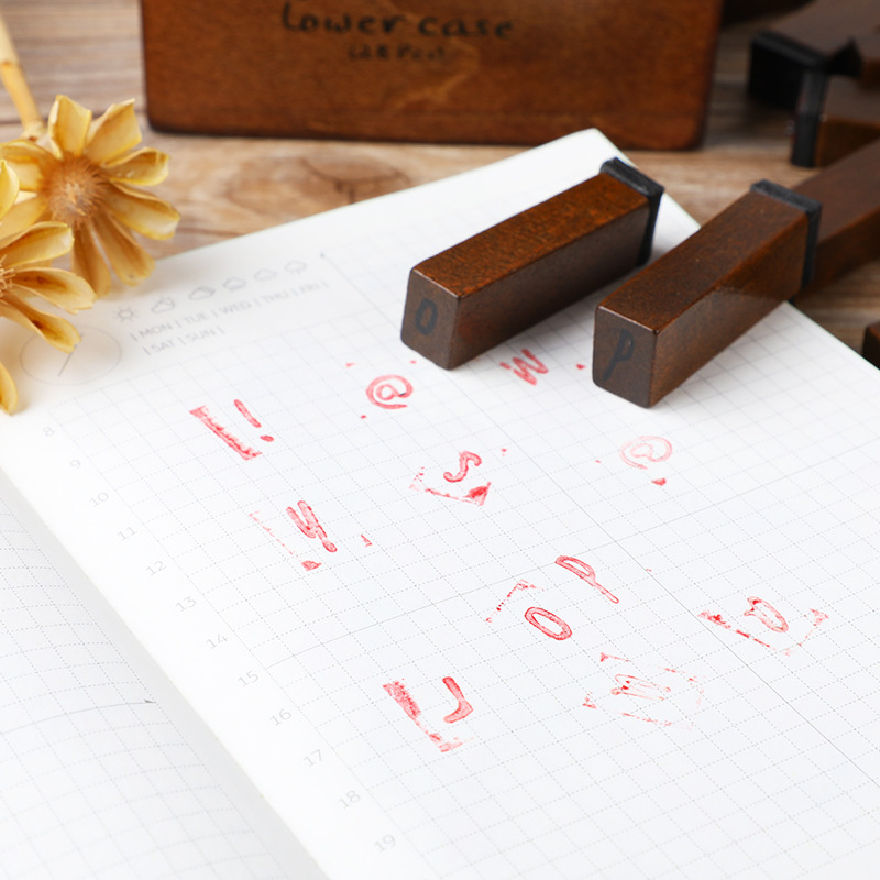 28Pcs/Box Stempel Alfabet Vint - Box Art And Craft ulasan dan harga