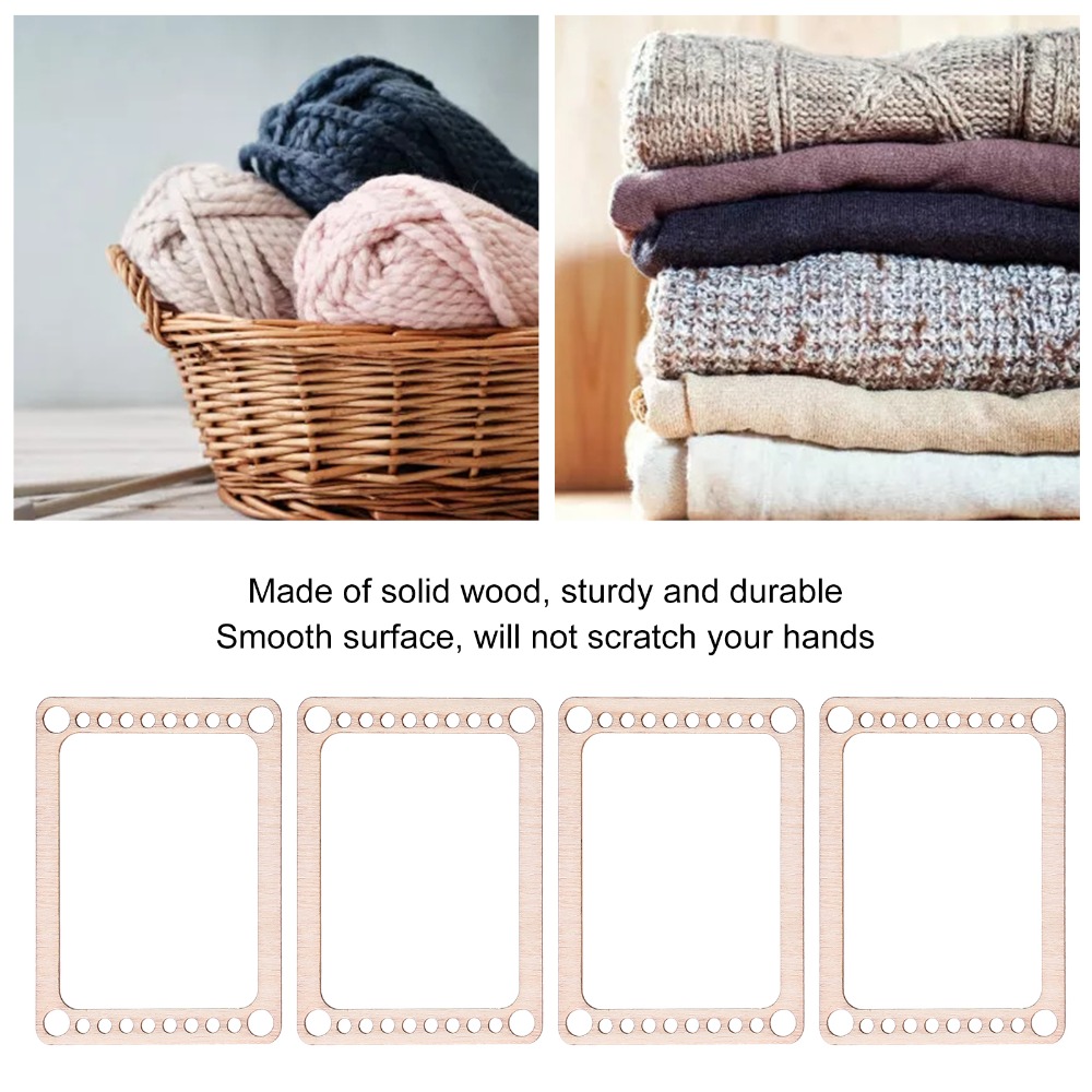4pcs Kit Alat Tenun Kayu Prakt - Loom Weaving Frame ulasan dan harga