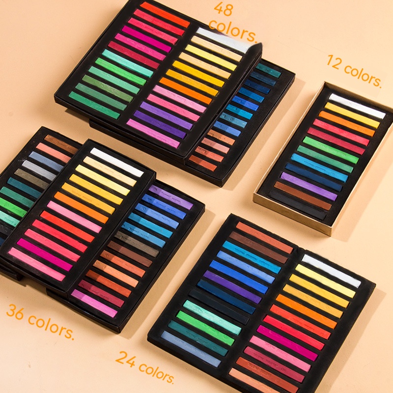 12/24/36/48 warna lembut Maste - Chalk Pastel Set ulasan dan harga