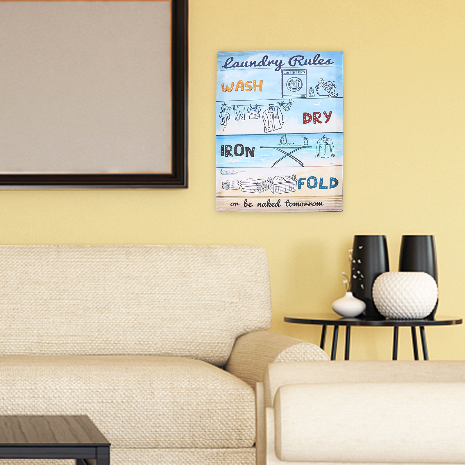Aturan Laundry, Lukisan Kanvas - Art Craft Room Ideas ulasan dan harga