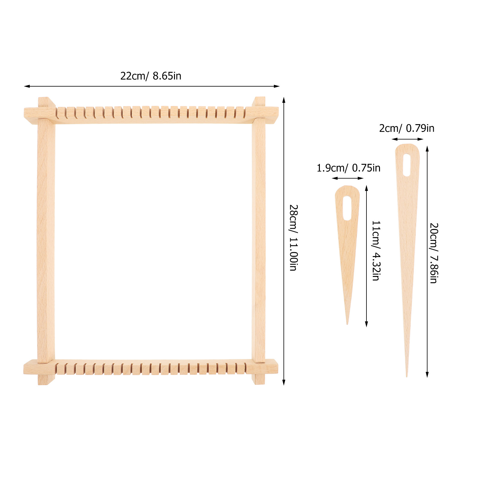 1Set Kit Tenun Bingkai Kayu un - Loom Weaving Frame ulasan dan harga