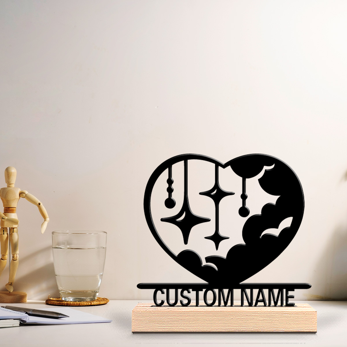 1pc Patung Logam Awan Cinta Fa - Art Y Craft ulasan dan harga