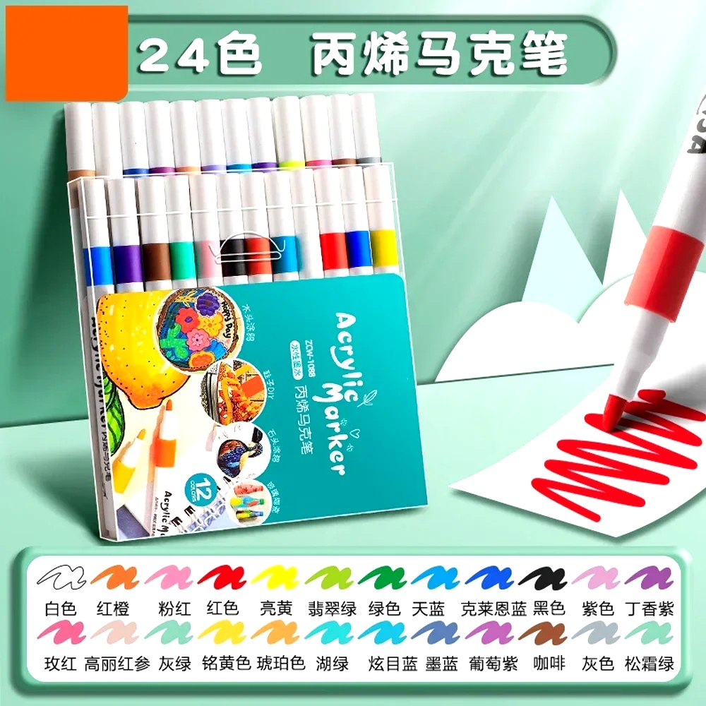 Set Pena Spidol Akrilik Ujung  - Art Craft 5 Year Old ulasan dan harga