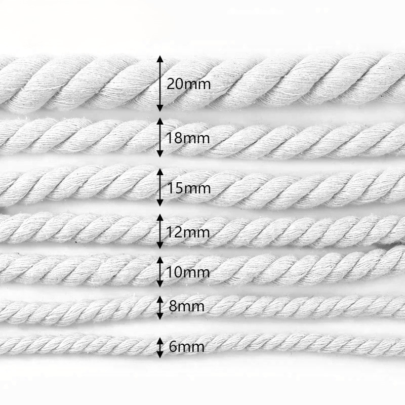 Tali Katun Putih/Hitam 5-20mm  - Macrame Cord Cotton ulasan dan harga