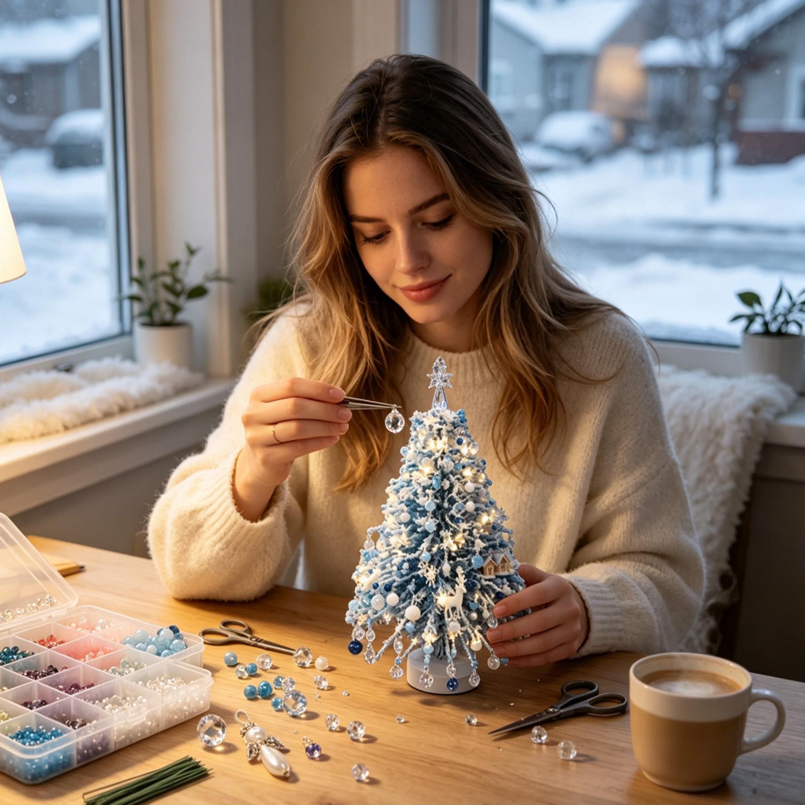 Seni Merangkai Manik-Manik Poh - Art Craft Christmas Tree ulasan dan harga