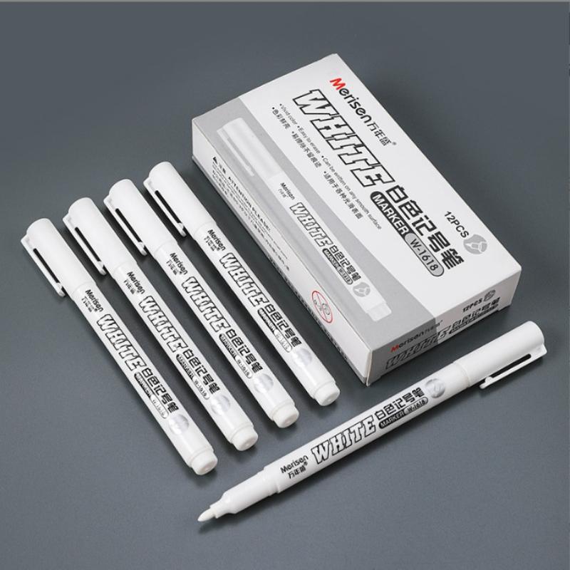 12pcs/Box Spidol Putih Permane - Box Art And Craft ulasan dan harga