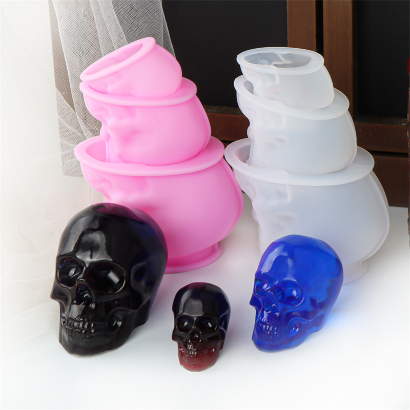Cetakan lilin tengkorak putih  - Art Craft Halloween ulasan dan harga