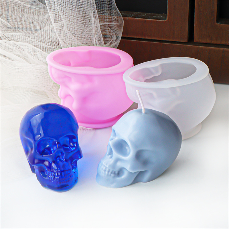 Cetakan lilin tengkorak putih  - Art Craft Halloween ulasan dan harga