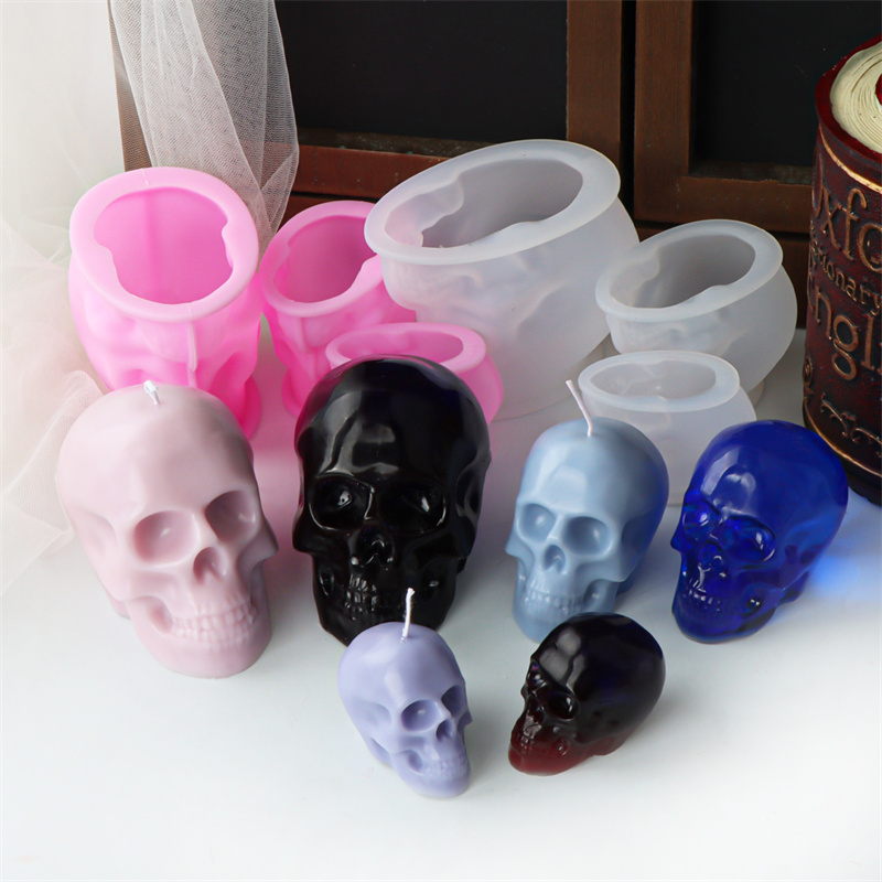 Cetakan lilin tengkorak putih  - Art Craft Halloween ulasan dan harga