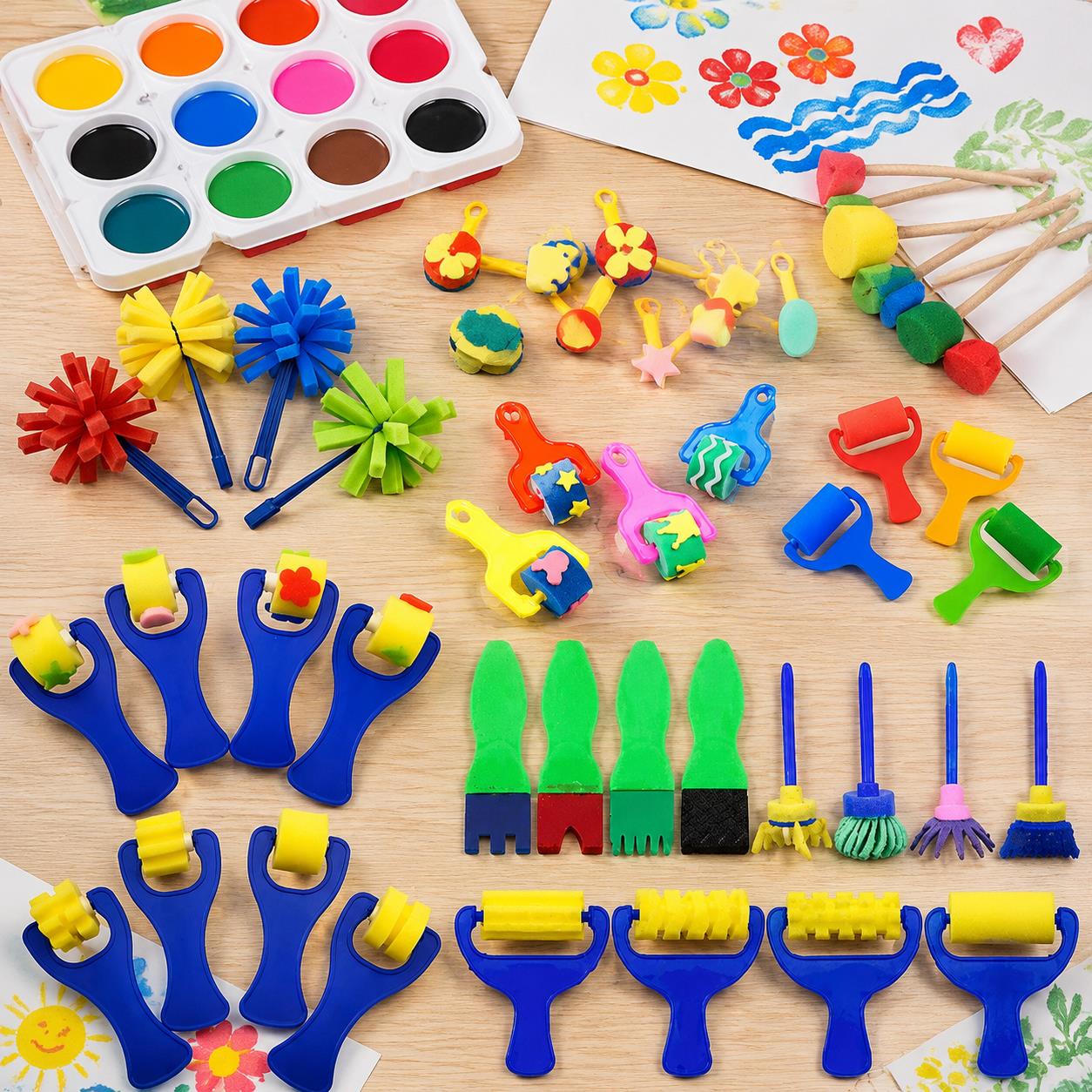 Paket Spons & Kuas Lukis Massa - Art Craft Workshop ulasan dan harga