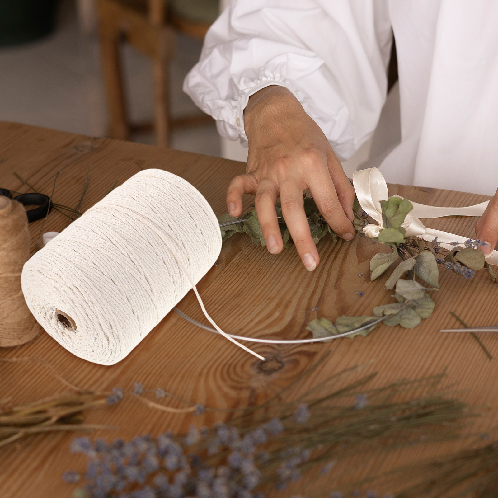 1 Rol Tali Katun Tebal Lembut  - Macrame Cord Cotton ulasan dan harga