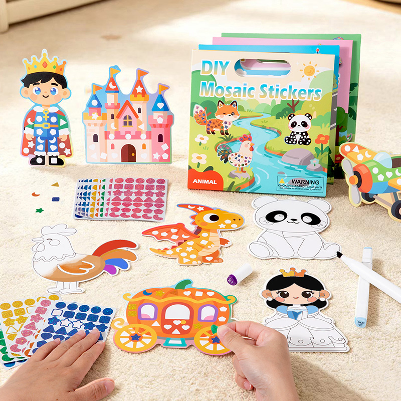 2-in-1 DIY Stiker Mosaik & Kit - Art Craft Dinosaurs ulasan dan harga
