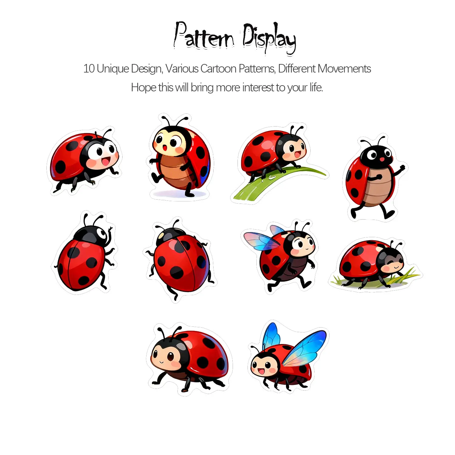1Rol (500 Buah) 10 Stiker Kumb - Art Craft Ladybug ulasan dan harga